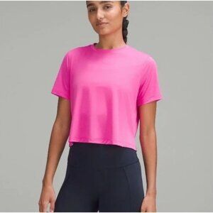 Lululemon Ultralight Waist-Length T-Shirt in Pow Pink Size 4